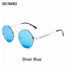 Load image into Gallery viewer, Punk Vintage Round Frame Sunglasses Exquisite Women&#39;s Sun Glasses Spring Temple Simple Design Glass UV400 Lentes De Sol