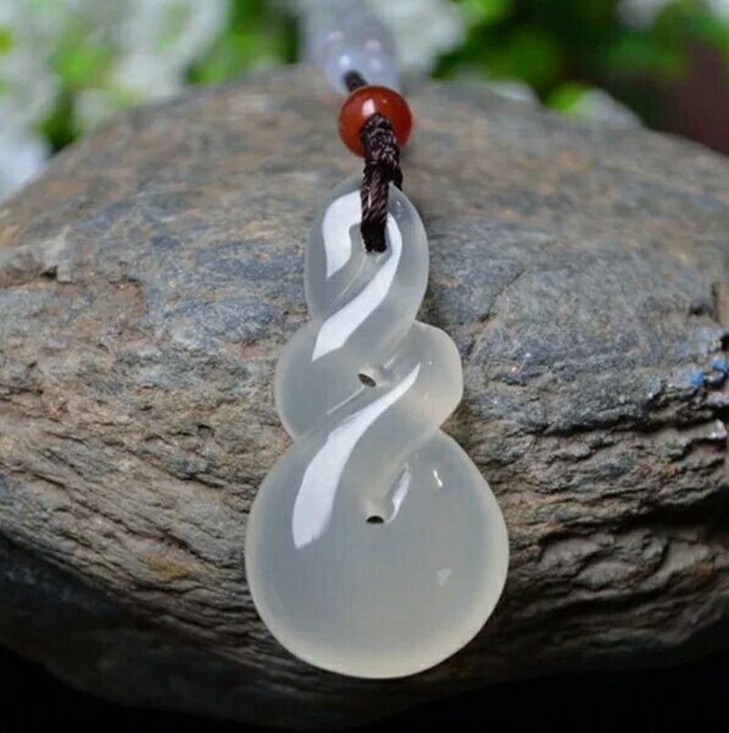 Commercio all'ingrosso del regalo dei gioielli della catena del maglione della collana del pendente dell'agata di calcedonio naturale puro 