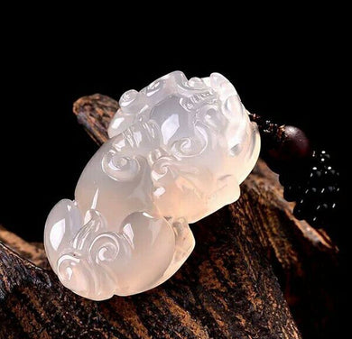 Commercio all'ingrosso del regalo dei gioielli della catena del maglione della collana del pendente dell'agata di calcedonio naturale puro 