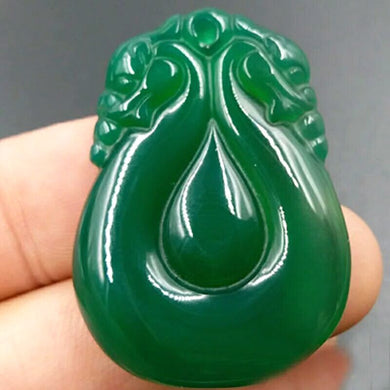 Commercio all'ingrosso del regalo dei gioielli della catena del maglione della collana del pendente dell'agata di calcedonio verde ghiaccio naturale puro 
