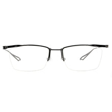 Load image into Gallery viewer, Pure Titanium Business Eyewear Half Frame Glasses Men Eyeglasses Square 6.8g Ultra-light Myopia Big Face Rim Prescription Lenses