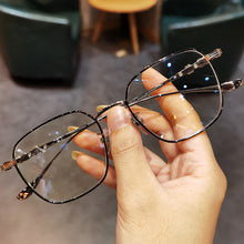 Load image into Gallery viewer, Pure Titanium C Heart Glasses Frame Product Ultra Light Square Gold Rim Big Face Male and Female Students Myopia Flat Lig
