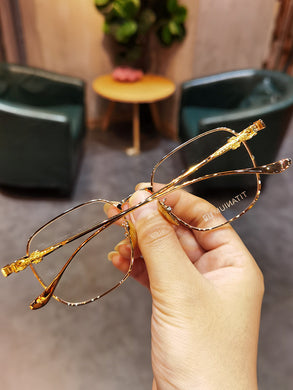 Pure Titanium C Heart Glasses Frame Product Ultra Light Square Gold Rim Big Face Male and Female Students Myopia Flat Lig