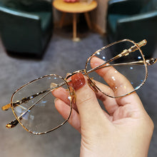 Load image into Gallery viewer, Pure Titanium C Heart Glasses Frame Product Ultra Light Square Gold Rim Big Face Male and Female Students Myopia Flat Lig