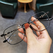 Load image into Gallery viewer, Pure Titanium C Heart Glasses Frame Product Ultra Light Square Gold Rim Big Face Male and Female Students Myopia Flat Lig