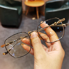 Load image into Gallery viewer, Pure Titanium C Heart Glasses Frame Product Ultra Light Square Gold Rim Big Face Male and Female Students Myopia Flat Lig