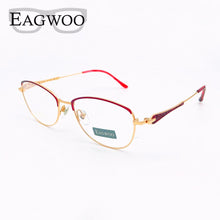 Load image into Gallery viewer, Pure Titanium Eyeglasses Designed Women Glasses Full Rim Spectacle Vintage Style Hollow-Carved Temple High Grade Frame