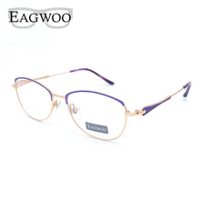 Load image into Gallery viewer, Pure Titanium Eyeglasses Designed Women Glasses Full Rim Spectacle Vintage Style Hollow-Carved Temple High Grade Frame