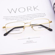 Load image into Gallery viewer, Pure Titanium Eyeglasses Full Rim Optical Frame Prescription Spectacle Small Glasses For Men High Diopter Suitable Eyeglasses