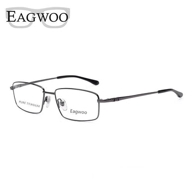 Pure Titanium Eyeglasses Full Rim Optical Frame Prescription Spectacle Small Glasses For Men High Diopter Suitable Eyeglasses