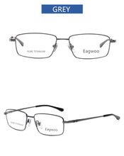 Load image into Gallery viewer, Pure Titanium Eyeglasses Full Rim Optical Frame Prescription Spectacle Small Glasses For Men High Diopter Suitable Eyeglasses