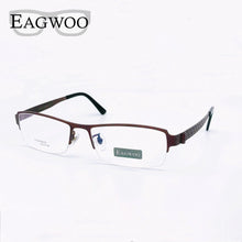 Load image into Gallery viewer, Pure Titanium Eyeglasses Half Rim Optical Frame Prescription Spectacle Business Glasses For Men Super Light Eyeglasses