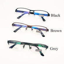 Load image into Gallery viewer, Pure Titanium Eyeglasses Half Rim Optical Frame Prescription Spectacle Business Glasses For Men Super Light Eyeglasses