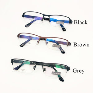Pure Titanium Eyeglasses Half Rim Optical Frame Prescription Spectacle Business Glasses For Men Super Light Eyeglasses