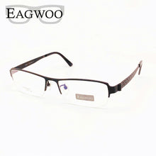 Load image into Gallery viewer, Pure Titanium Eyeglasses Half Rim Optical Frame Prescription Spectacle Business Glasses For Men Super Light Eyeglasses