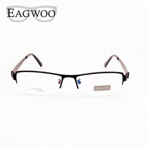 Pure Titanium Eyeglasses Half Rim Optical Frame Prescription Spectacle Business Glasses For Men Super Light Eyeglasses