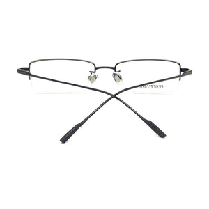 Pure Titanium Eyeglasses Half Rim Optical Frame Prescription Spectacle Frameless Glasses For Men Eye glasses 11952 Slim Temple