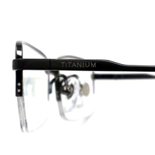 Carica l&#39;immagine nel visualizzatore di Gallery, Pure Titanium Eyeglasses Half Rim Optical Frame Prescription Spectacle Frameless Glasses For Men Eye glasses 11952 Slim Temple