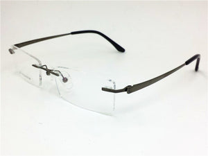 Pure Titanium Eyeglasses Rimless Optical Frame Prescription Spectacle Frameless Glasses For Men Eye glasses 11090 Slim Temple