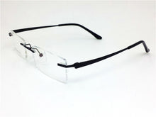 Carica l&#39;immagine nel visualizzatore di Gallery, Pure Titanium Eyeglasses Rimless Optical Frame Prescription Spectacle Frameless Glasses For Men Eye glasses 11090 Slim Temple