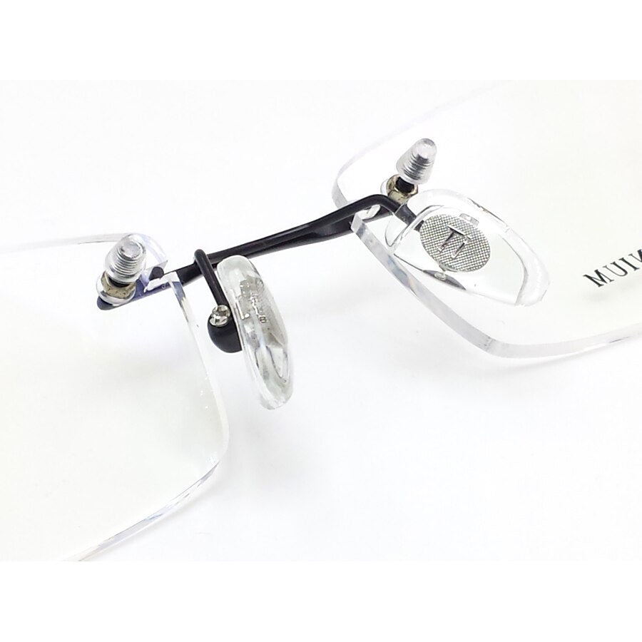 Pure Titanium Eyeglasses Rimless Optical Frame Prescription Spectacle Resize Glasses For Men Slim Temple Framless Eye Glasses