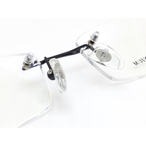Pure Titanium Eyeglasses Rimless Optical Frame Prescription Spectacle Resize Glasses For Men Slim Temple Framless Eye Glasses