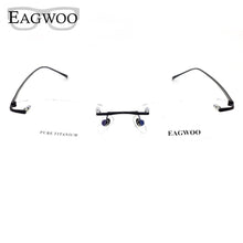 Load image into Gallery viewer, Pure Titanium Eyeglasses Rimless Optical Frame Prescription Spectacle Resize Glasses For Men Slim Temple Framless Eye Glasses