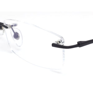 Pure Titanium Eyeglasses Rimless Optical Frame Prescription Spectacle Resize Glasses For Men Slim Temple Framless Eye Glasses