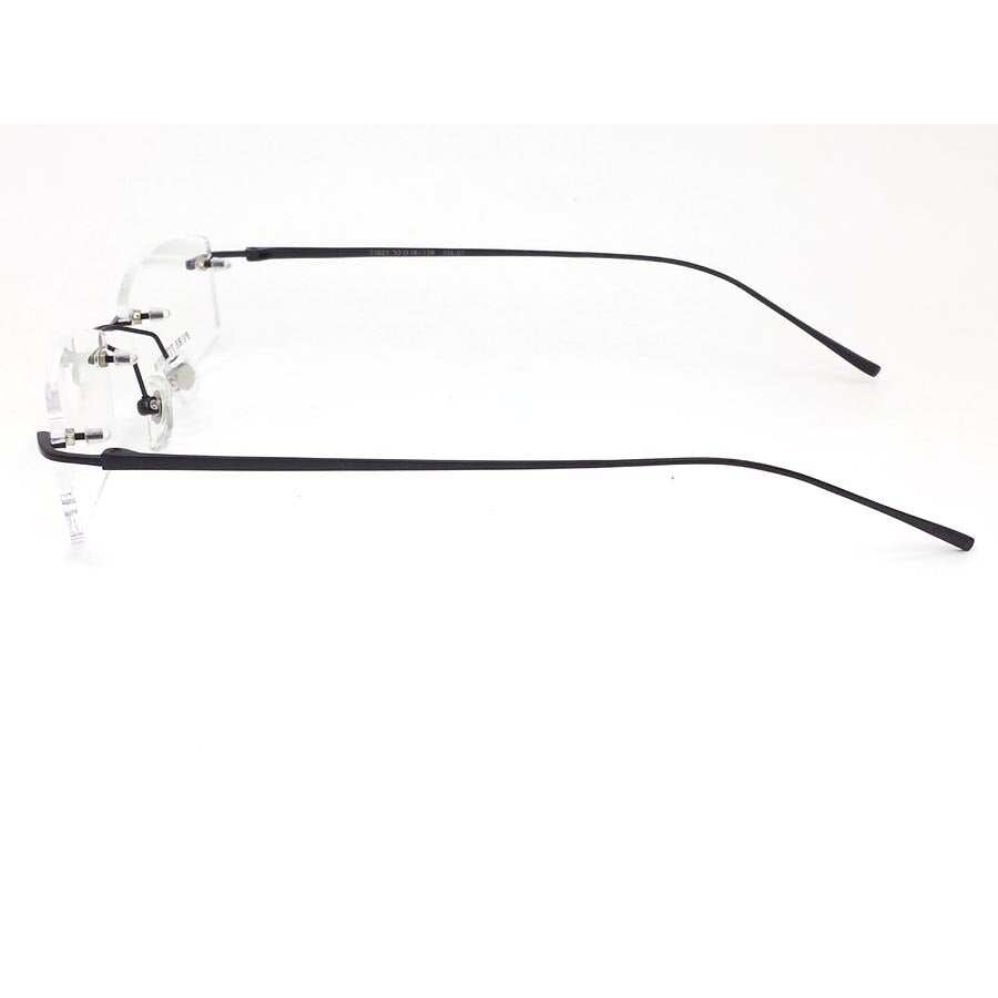 Pure Titanium Eyeglasses Rimless Optical Frame Prescription Spectacle Resize Glasses For Men Slim Temple Framless Eye Glasses