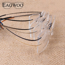 Load image into Gallery viewer, Pure Titanium Eyeglasses Rimless flexible Optical Frame Prescription Spectacle Frameless Glasses Eye glasses 010 Line Temple