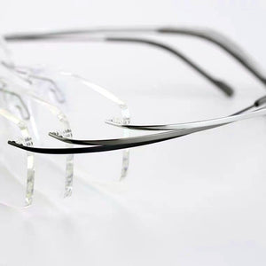 Pure Titanium Eyeglasses Rimless flexible Optical Frame Prescription Spectacle Frameless Glasses Eye glasses 010 Line Temple