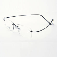 Load image into Gallery viewer, Pure Titanium Eyeglasses Rimless flexible Optical Frame Prescription Spectacle Frameless Glasses Eye glasses 010 Line Temple