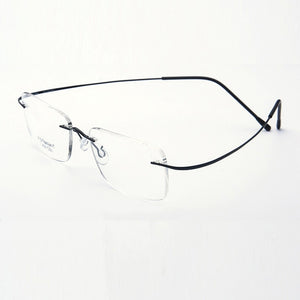 Pure Titanium Eyeglasses Rimless flexible Optical Frame Prescription Spectacle Frameless Glasses Eye glasses 010 Line Temple