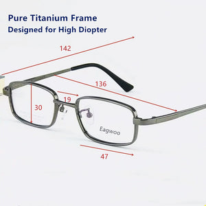 Pure Titanium Eyeglasses Small Optical Frame Suitable For High Diopter Prescription Glasses  High Power Spectacle