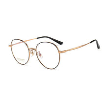 Load image into Gallery viewer, Pure Titanium Frame Glasses Full Rim Eye Glasses Women Style Spring Hinges Round Spectacles and Nearsighted Eyewear