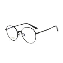 Load image into Gallery viewer, Pure Titanium Frame Glasses Full Rim Eye Glasses Women Style Spring Hinges Round Spectacles and Nearsighted Eyewear