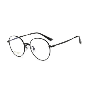 Pure Titanium Frame Glasses Full Rim Eye Glasses Women Style Spring Hinges Round Spectacles and Nearsighted Eyewear