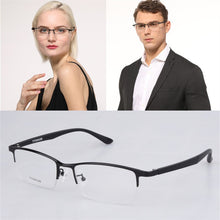 Load image into Gallery viewer, Pure Titanium Glasse Frame for men Big size Eyewear Light Weight Half -rim Business Eyeglasses Optical Prescription Oculos