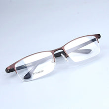 Load image into Gallery viewer, Pure Titanium Glasse Frame for men Big size Eyewear Light Weight Half -rim Business Eyeglasses Optical Prescription Oculos
