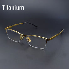 Load image into Gallery viewer, Pure Titanium Glasses Frame For Men Titanium Alloy Prescription Eyeglasses Golden Super Light Spectacles Myopia