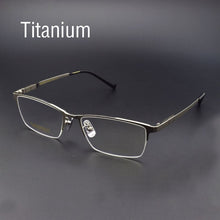 Load image into Gallery viewer, Pure Titanium Glasses Frame For Men Titanium Alloy Prescription Eyeglasses Golden Super Light Spectacles Myopia