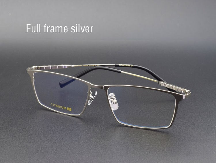 Pure Titanium Glasses Frame For Men Titanium Alloy Prescription Eyeglasses Golden Super Light Spectacles Myopia