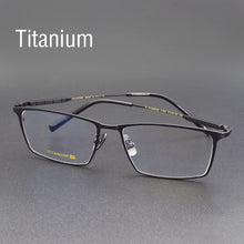 Load image into Gallery viewer, Pure Titanium Glasses Frame For Men Titanium Alloy Prescription Eyeglasses Golden Super Light Spectacles Myopia