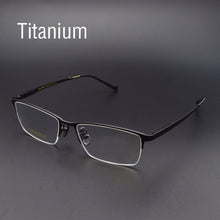 Load image into Gallery viewer, Pure Titanium Glasses Frame For Men Titanium Alloy Prescription Eyeglasses Golden Super Light Spectacles Myopia