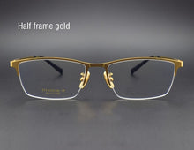 Load image into Gallery viewer, Pure Titanium Glasses Frame For Men Titanium Alloy Prescription Eyeglasses Golden Super Light Spectacles Myopia
