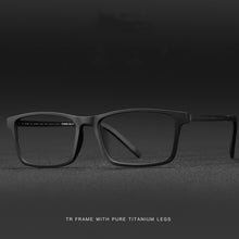 Load image into Gallery viewer, Pure Titanium Glasses Frame Men Comfortable Large Frame TR Glasses Frame Ultra Light Square Myopia Optical Glasses Frame 8822T