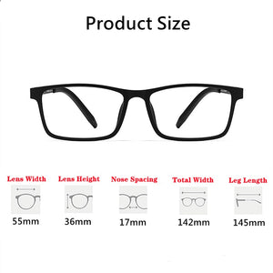 Pure Titanium Glasses Frame Men Comfortable Large Frame TR Glasses Frame Ultra Light Square Myopia Optical Glasses Frame 8822T