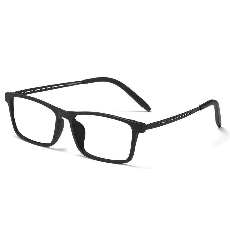 Pure Titanium Glasses Frame Men Comfortable Large Frame TR Glasses Frame Ultra Light Square Myopia Optical Glasses Frame 8822T