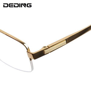 Pure Titanium Glasses Frame Men Half Rim Eyeglasses Oversized Spectacle Frames Prescription Myopia Optical Frame Eyewear DD1534