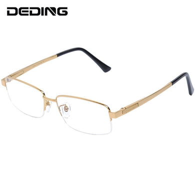 Pure Titanium Glasses Frame Men Half Rim Eyeglasses Oversized Spectacle Frames Prescription Myopia Optical Frame Eyewear DD1534